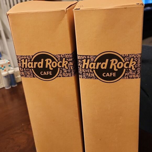 Hard Rock Café Set of 2 Myrtle Beach 50th Anniversary Hurricane Glasses w/ Boxes - Picture 4 of 5